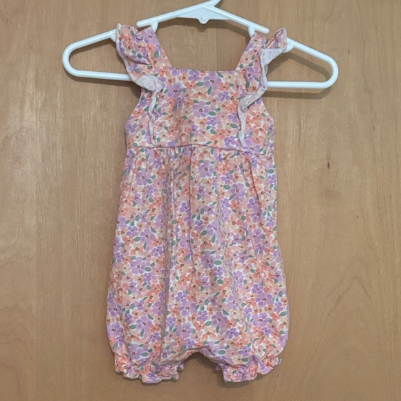 Carter's Pastel Floral Baby Romper - Picture 1 of 4